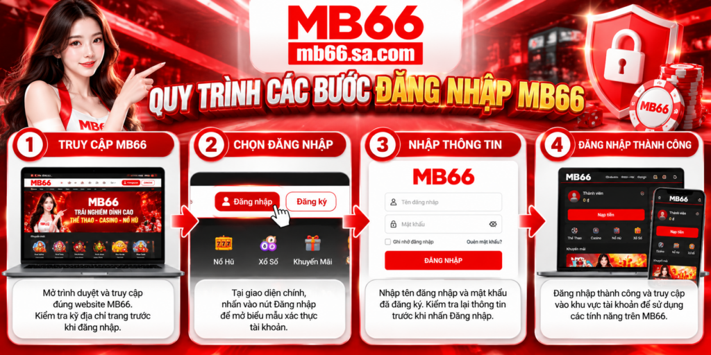 Quy trình các bước Đăng Nhập MB66