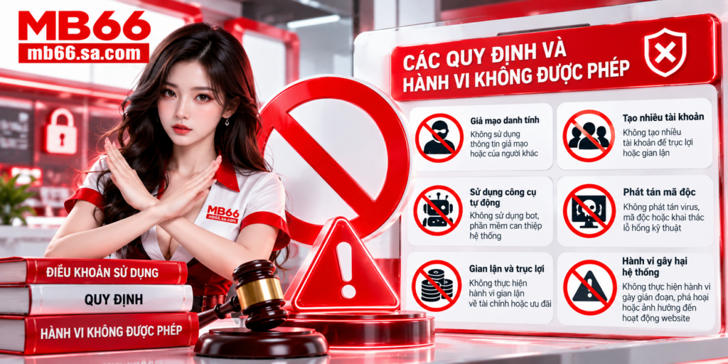 Các quy định và hành vi không được phép