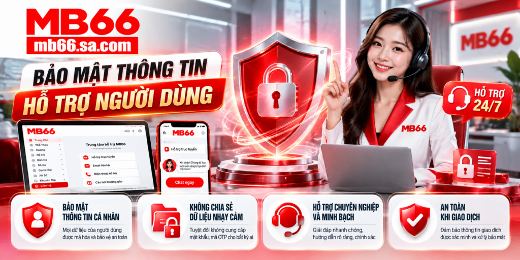 Bảo mật thông tin và hỗ trợ người dùng MB66
